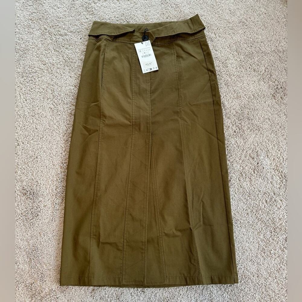ZARA FOLDOVER WAIST MIDI SKIRT - SIZE XS - BRAND NEW WITH TAG